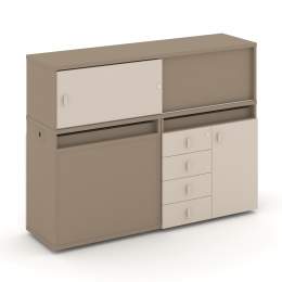 Набор 18 Тумба двойная с надставкой ES.NB.2N-18